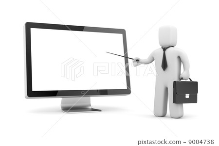 Businessman pointing to monitor Businessman pointing to monitor 9004738