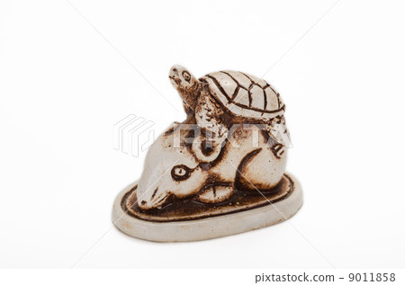 Carved turtle on rat netsuke Carved turtle on rat netsuke 9011858
