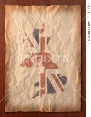 vintage UK map on paper craft 9012718
