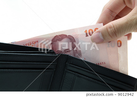 concept of pick up money from wallet 9012942