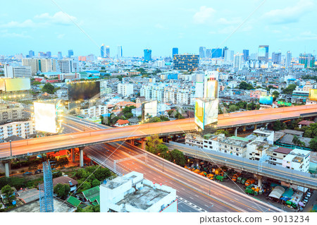 aerial view of Bangkok Highway 9013234