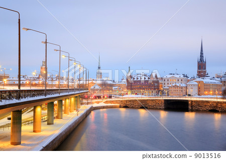 Old Town Stockholm city at dusk Sweden Old Town Stockholm city at dusk Sweden 9013516