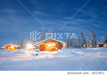 Winter landscape at night Winter landscape at night 9013951