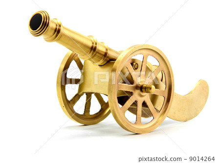 isolated golden canon on white isolated golden canon on white 9014264