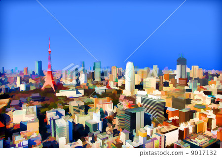 東京和東京鐵塔的建築物 東京和東京鐵塔的建築物 9017132