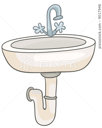 Cartoon Home Washroom Sink - ภาพประกอบสต็อก [9017946] - PIXTA