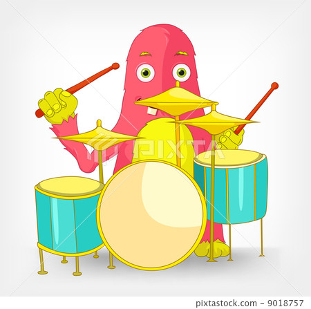 Funny Monster. Drummer. Funny Monster. Drummer. 9018757
