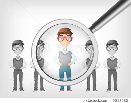 Find Human. Vector EPS 10. 9018980