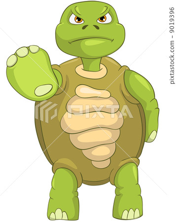 Funny Turtle. Stop. 9019396