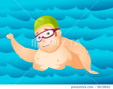 Cheerful Chubby Man 9019682