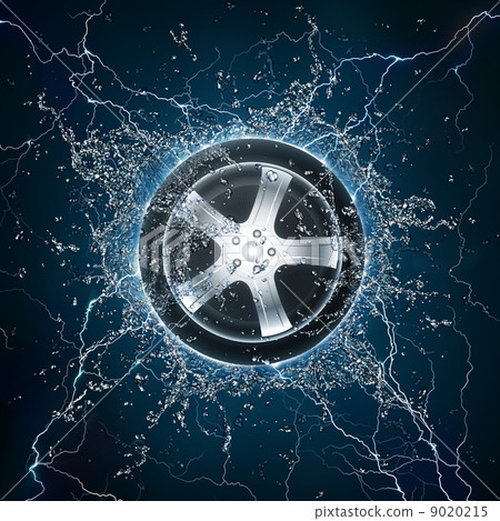 Car Wheel Water - Stock Illustration [9020215] - PIXTA