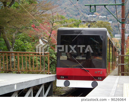 Climbing Hakone cable car park on the station 9026064