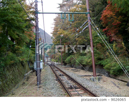 Climbing Hakone cable car park on the station 9026065