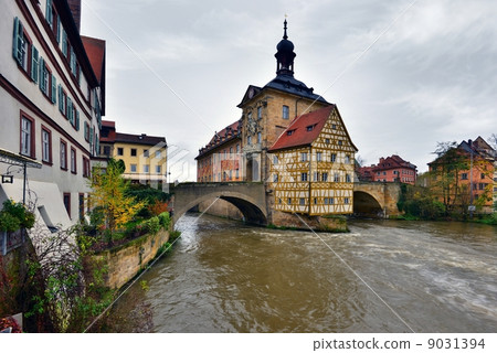 Famous half-timbered house in Bamberg, Germany. 9031394