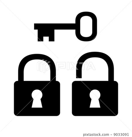 Padlock and key 9033091