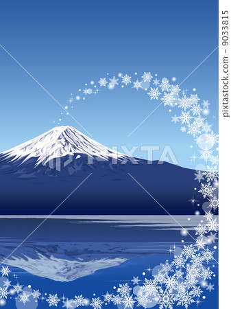 Fuji snow crystal _ 01 _ vertically left Fuji snow crystal _ 01 _ vertically left 9033815