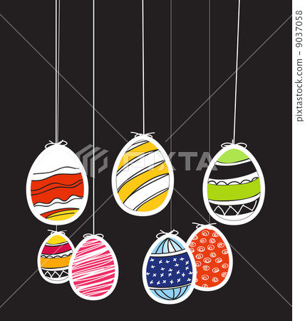 Easter eggs on rope 9037058