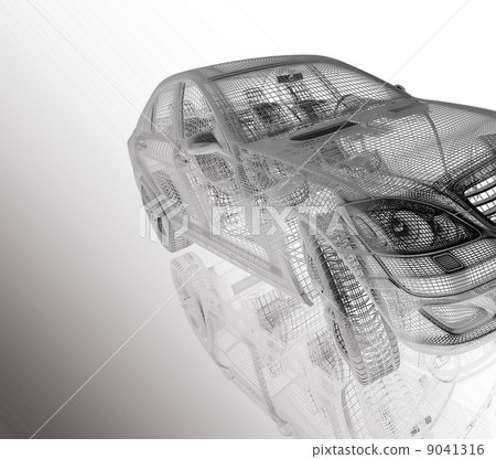 front view of the modern model cars - Stock Illustration [9041316] - PIXTA