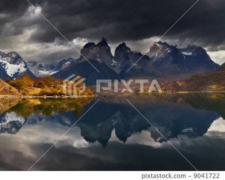 Sunrise in Torres del Paine National Park 9041722