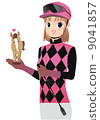 Attention) Costumes and harness of female jockey jockey are not accurate. 9041857