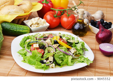 salad with fresh vegetables salad with fresh vegetables 9045552