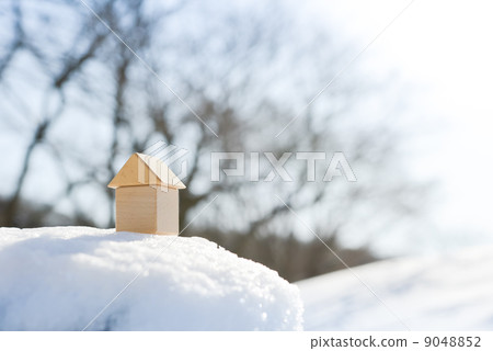 Building block house (winter) 9048852