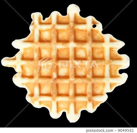 Waffles top view isolated 9049581