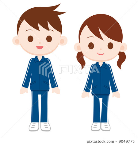 Two boys and girls wearing gymnastics 9049775