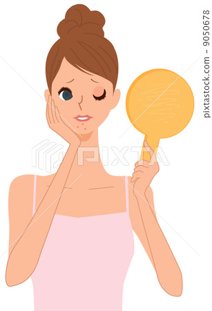 一個女人患下巴啃 9050678