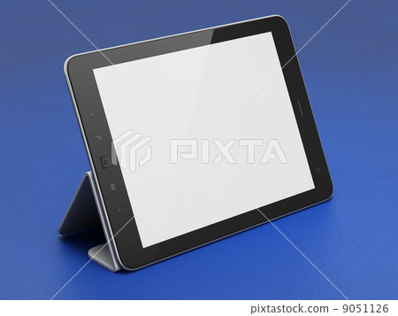 Black abstract tablet pc on white background Black abstract tablet pc on white background 9051126