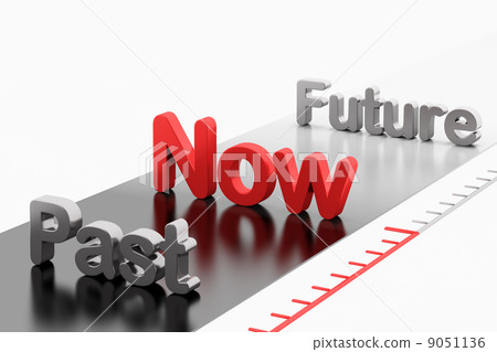 Timeline concept: 3d word Past-Now-Future Timeline concept: 3d word Past-Now-Future 9051136