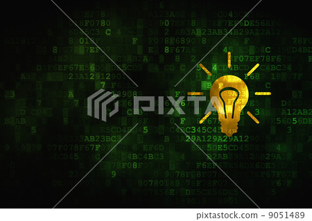 Finance concept: Light Bulb on digital background - Stock Illustration ...