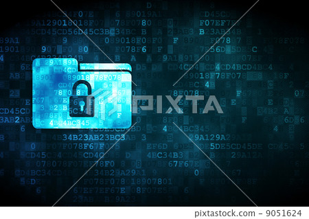 Business concept: Folder on digital background 9051624