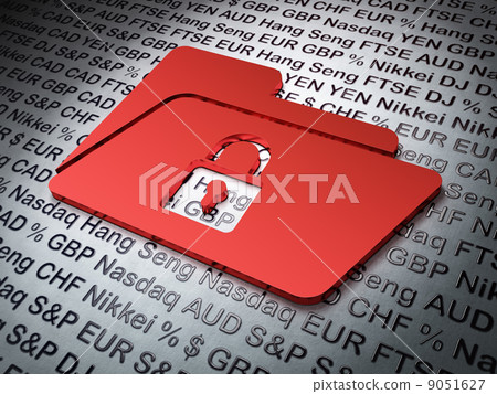 Finance concept:  Folder on Money background 9051627