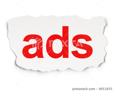 Marketing concept: Ads on Paper background 9051655