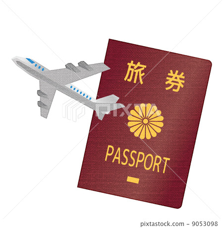 護照和飛機 9053098