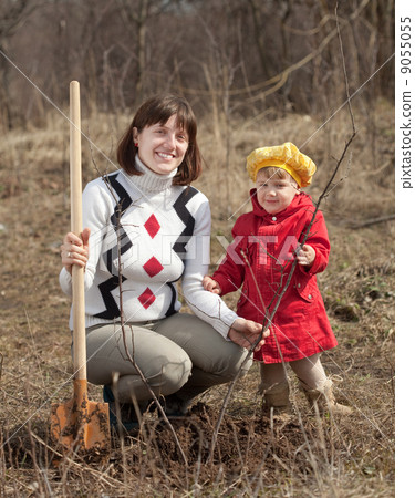 family planting tree 9055055