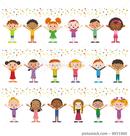 Banzai with children in the world 9055980