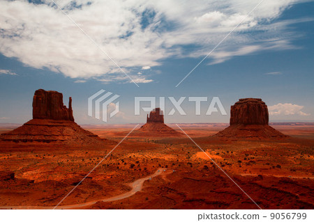 Peaks of rock formations in the Navajo Park of Monument Valley Utah Peaks of rock formations in the Navajo Park of Monument Valley Utah 9056799