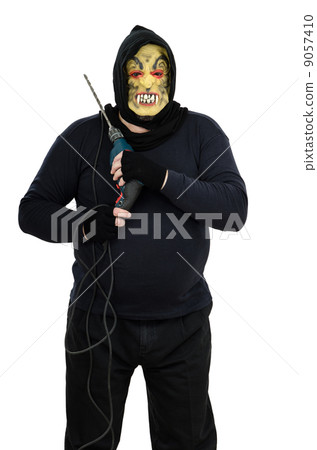 Electric drill in the maniac hands 9057410