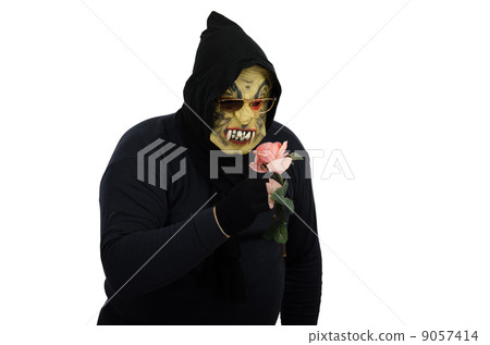 Glasses monster smelling pink rose Glasses monster smelling pink rose 9057414