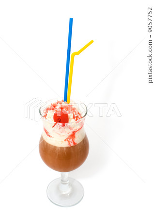 cocktail with whipped cream top and cherry cocktail with whipped cream top and cherry 9057752