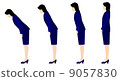 Lady bow bow sideways color illustration 9057830