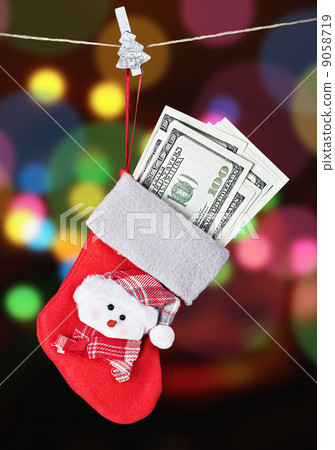 Christmas Stocking Stuffed with Money Christmas Stocking Stuffed with Money 9058719