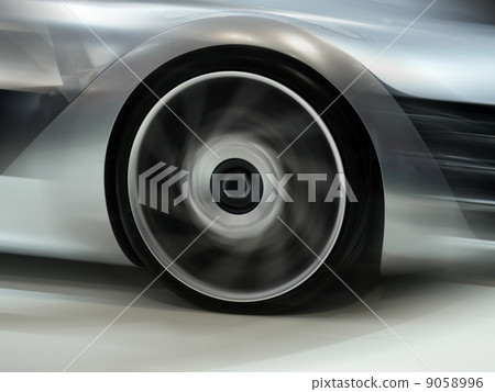 Car Wheel in Motion 9058996