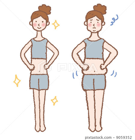 Diet lady illustration - Stock Illustration [9059352] - PIXTA