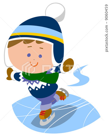 Children enjoy ice skating 9060459