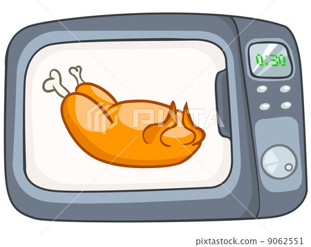 Cartoon Home Kitchen Microwave 9062551