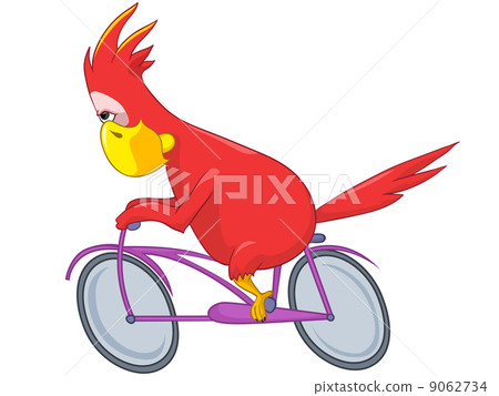 Funny Parrot. Biker. 9062734
