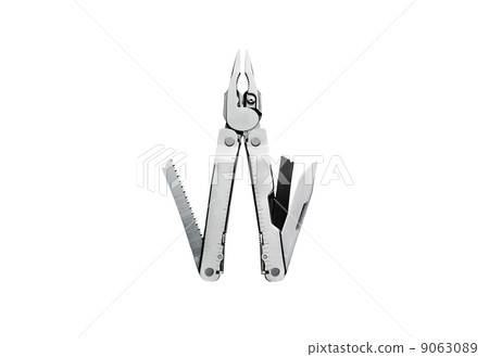 The multitool on a white background. The multitool on a white background. 9063089